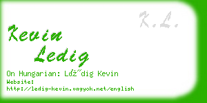 kevin ledig business card